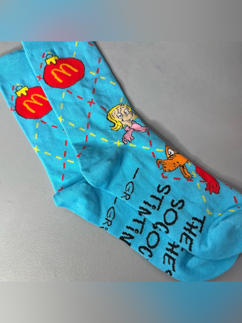 McDonald's The grinch meal limited edition socks unisex one size stink festive